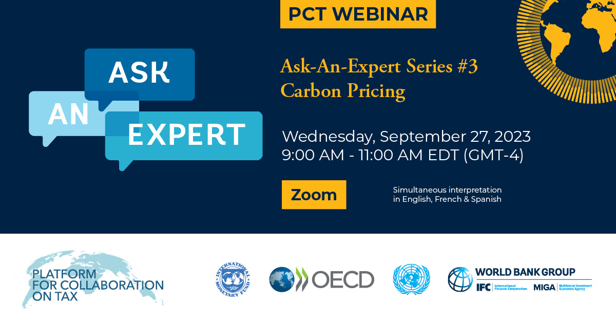 Recording for the PCT Ask-An-Expert Webinar on Carbon Pricing