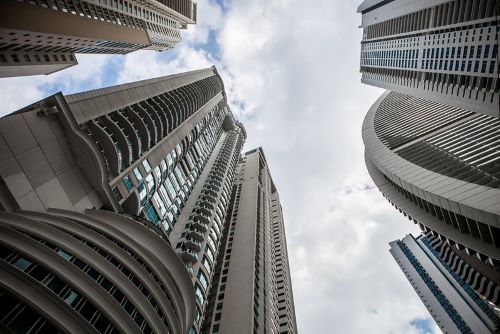 High rises and hotel buildings in Punta Pacifica, Panama City