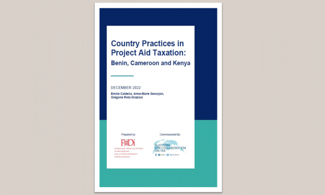 Cover page for the study on Country Practices in Project Aid Taxation