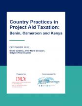 Cover page of the study on Country Practices in Project Aid Taxation